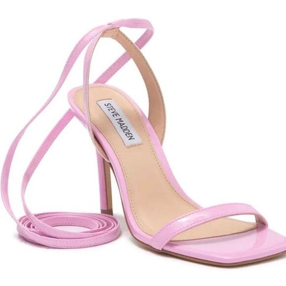 Steve Madden Barbie Pale Pink Kyrah Strappy Sandal Heels Sz 7.5 - Picture 1 of 9